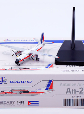 1:400 JC Wings 合金 客机模型 古巴航空 AN-26 AN-26 CU-T1425