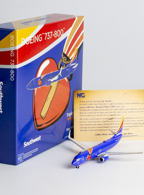 NGmodel 1:400 合金飞机模型 美国西南航空 B737-800/w N8681M