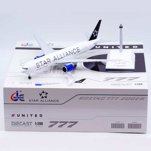 合金飞机模型联合航空B777