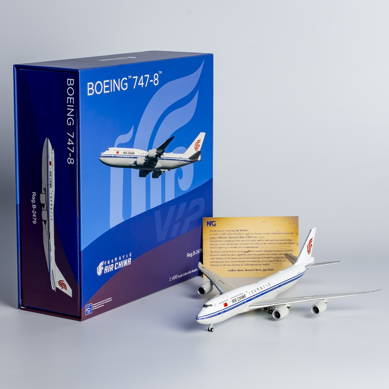 NGmodel 1:400合金飞机模型 中国国际航空 B747-8i B-2479 典藏版