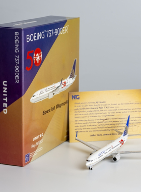 NGmodel 1:400 合金飞机模型 美国联合航空 B737-900ER/w N66837