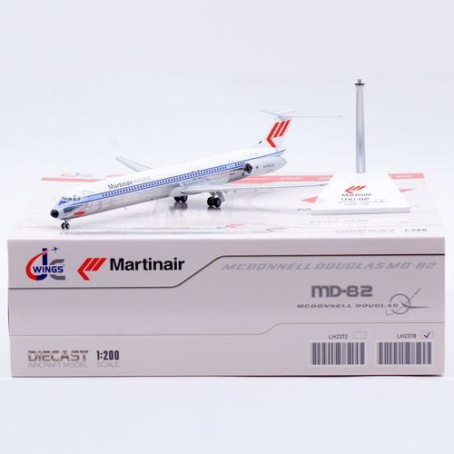 Jcwings 1/200 合金飞机模型 马丁航空 MD-82 PH-MBY