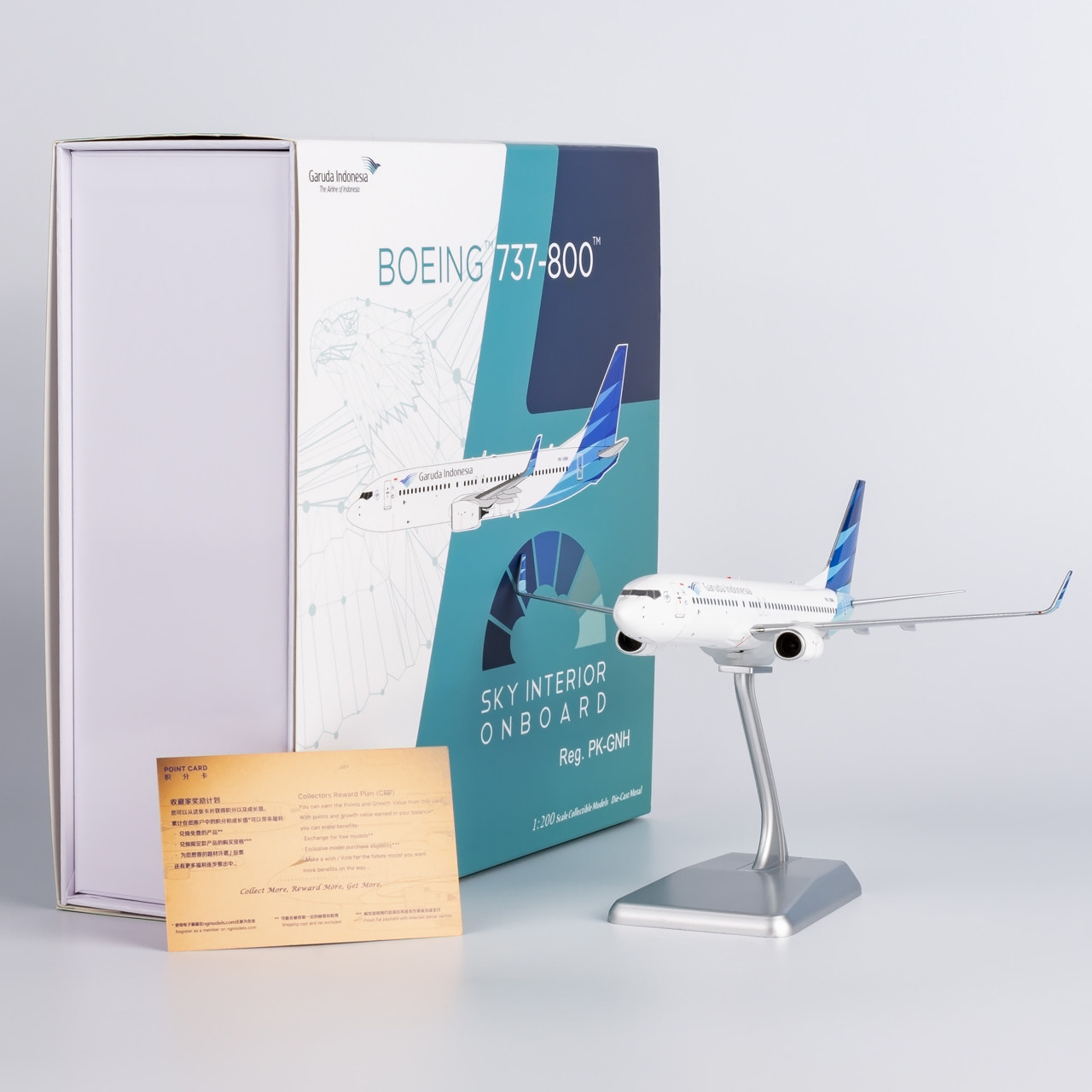 NGmodel 1:200 合金飞机模型  加鲁达印尼航空 B737-800/w PK-GNH