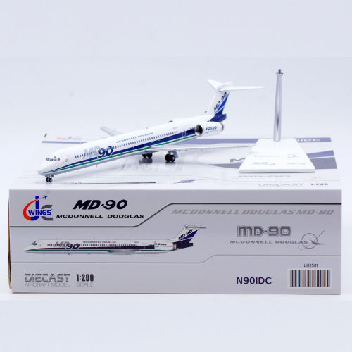 Jcwings 1/200 合金飞机模型 麦道原机型 MD-90 N901DC