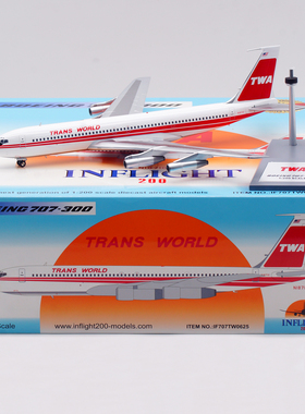 Inflight 1:200 飞机模型 合金 美国环球航空 B707-300 N18710
