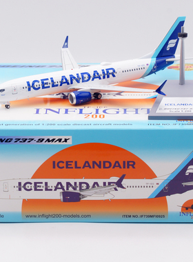 Inflight 1:200 飞机模型 合金 冰岛航空 波音 B737-9 MAX TF-ICC
