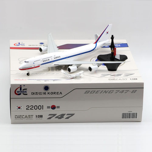 Jcwings 1/200  合金 飞机模型 韩国空军  B747-8 22001