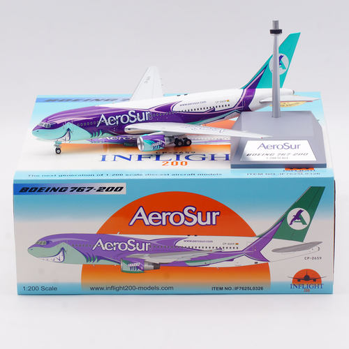 Inflight 1:200 飞机模型 合金 苏尔航空 波音B767-200ER CP-2659