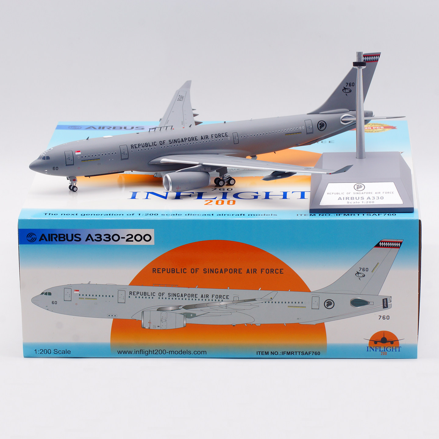 Inflight 1:200 合金飞机模型 新加坡空军 加油机 A330-200 760