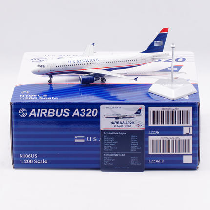 SQ Wings 1/200 合金飞机模型 全美航空 空客320 萨利机长 N106US