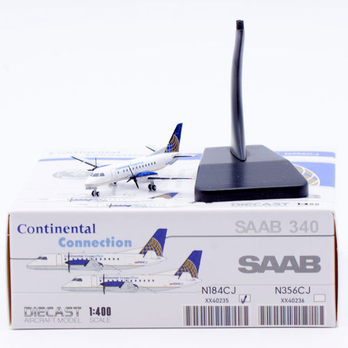 JC Wings 1:400 合金飞机模型 美国大陆航空 萨博340B N184CJ