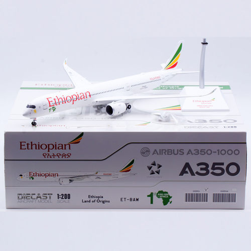 Jcwings 1/200 合金飞机模型 埃塞俄比亚航空 A350-1000 ET-BAW