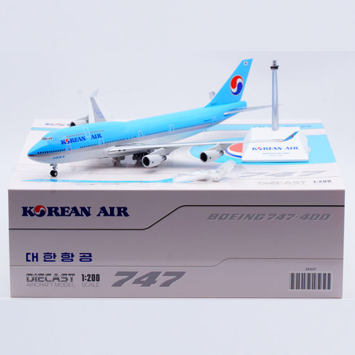 Jcwings 1/200 合金飞机模型 大韩航空 B747-400 HL7477