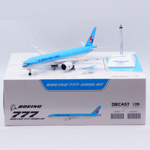Jcwings 1/200 合金飞机模型 大韩航空货机 B777F HL8251