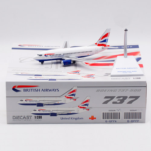 合金飞机模型英国航空波音B737