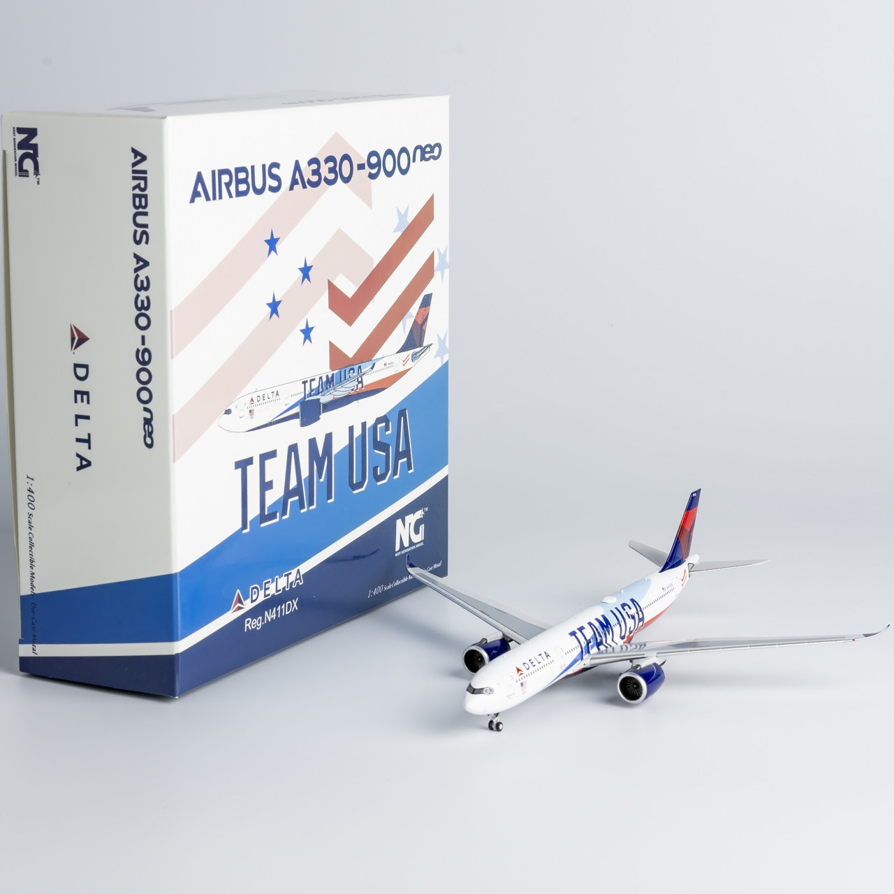 NGmodel 1:400 合金飞机模型 美国达美航空 空客A330-900 N411DX