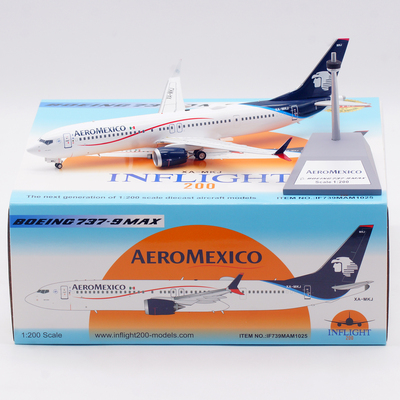 Inflight 1:200 飞机模型 合金 墨西哥航空 波音737-9 MAX XA-MKJ