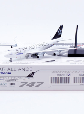 1:400 JC Wings 合金 客机模型 德国汉莎航空 B747-400 D-ABTH