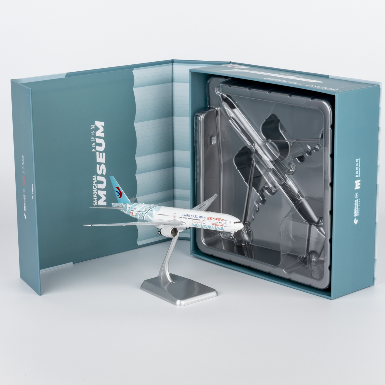 NG  1:400 合金飞机模型 东方航空 B777-300ER B-7349 上海博物馆
