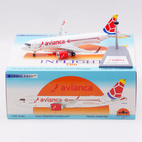 Inflight 1:200飞机模型 合金 阿维安卡航空 空客 A320NEO N906AV