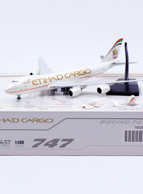 1:400 JC Wings 合金 客机模型  阿提哈德航空 B747-8F N855GT