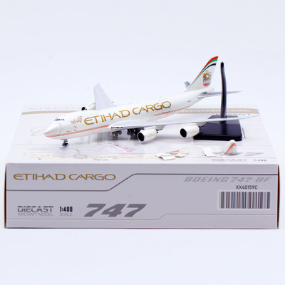 1:400 JC Wings 合金 客机模型  阿提哈德航空 B747-8F N855GT