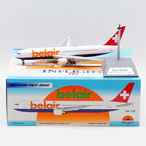 Inflight 1:200 飞机模型 合金 瑞士贝莱尔航空 波音B767 HB-ISE