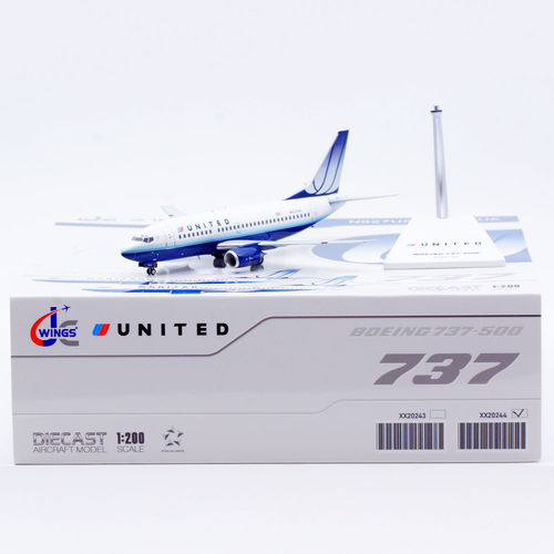 Jcwing 1/200 合金飞机模型 联合航空 B737-500“郁金香”N932UA