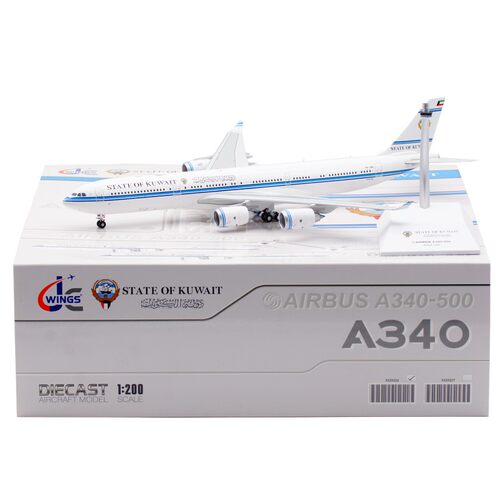 Jcwing 1/200  合金飞机模型 科威特专机 空客A340-500 9K-GBA - 封面