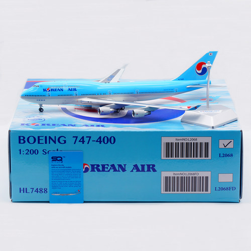合金飞机模型大韩航空波音B747
