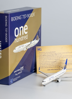 NGmodel 1:400 合金飞机模型 美国联合航空 B737-900ER/w N69818