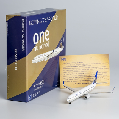 合金飞机模型美国联合航空B737