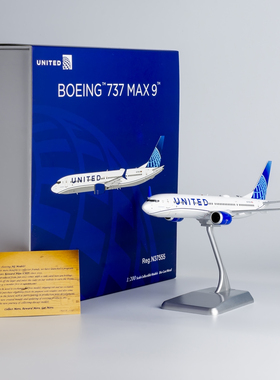 NGmodel 1:200 合金飞机模型 美国联合 B737 MAX9 N37555 新涂装