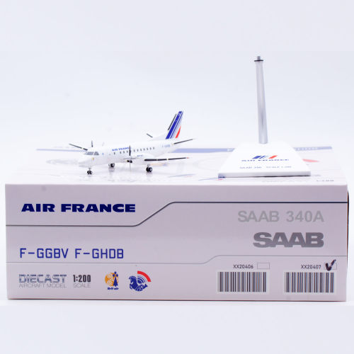 Jcwings 1/200 合金飞机模型 法国航空 萨博340 F-GHDB