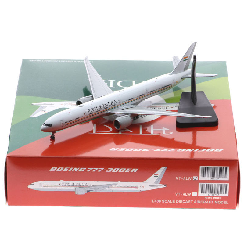 JCWINGS 1/400 合金飞机模型 印度政府专机 B777-300ER VT-ALW