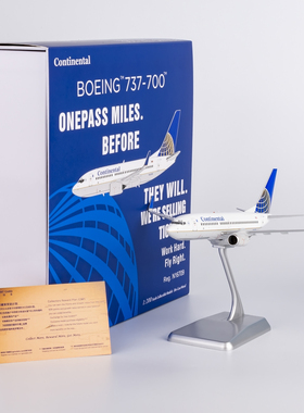 NGmodel 1:200 合金飞机模型 美国大陆航空 B737-700/w N16709