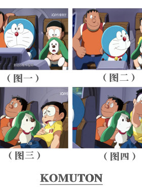 减压DIY数字油画多啦A梦大雄小夫全员插画动漫手绘涂色儿童装饰礼