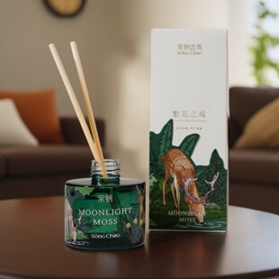 宋朝繁花之境无火香薰春雨清茶 满陇桂雨 月照青苔 栀子花开