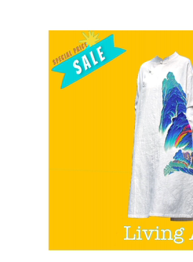 手绘设计国风棉麻长裙禅舞收藏凯莉原创旗袍定制红色连衣裙