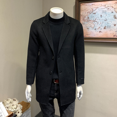 Musstosi秋冬季双面羊毛呢大衣
