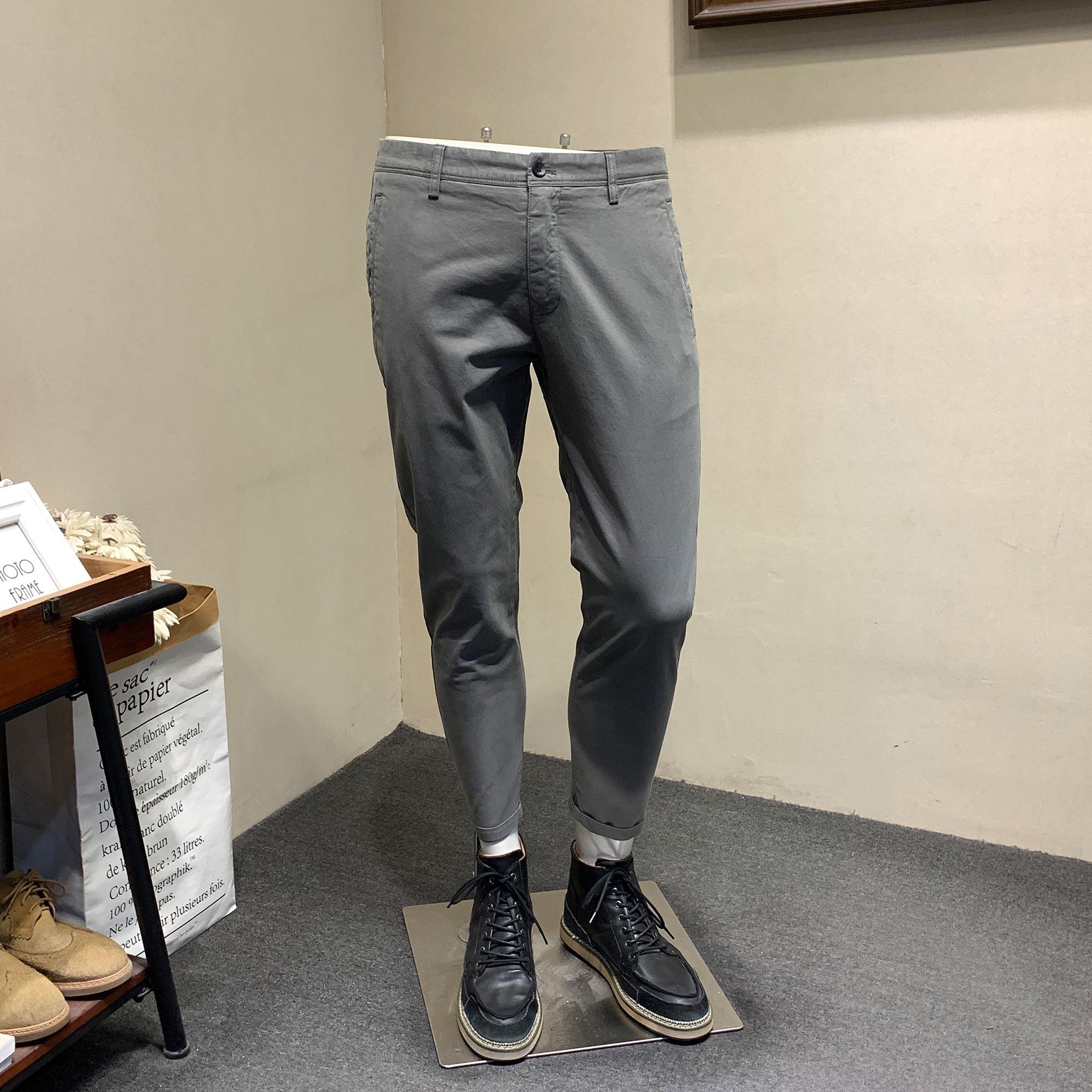 Musstosi九分裤修身韩版休闲裤