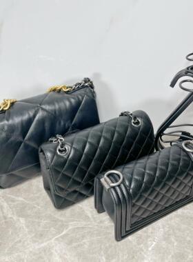 24新款原厂皮cf流浪包1922bag垃圾袋方胖子小金球医生邮差女包