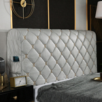 全包加厚床头套罩免洗科技布夹棉防撞简约实木皮床软包通用靠垫套