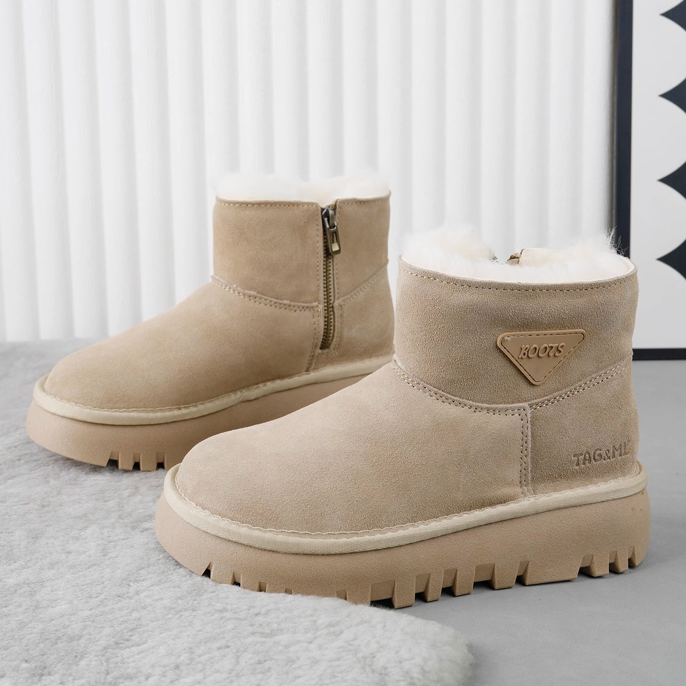 休闲保暖！防寒棉鞋！女款雪地靴