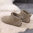 羊皮毛一体雪地靴女冬2025年新款迷你真皮羊毛周冬雨同款低帮棉鞋