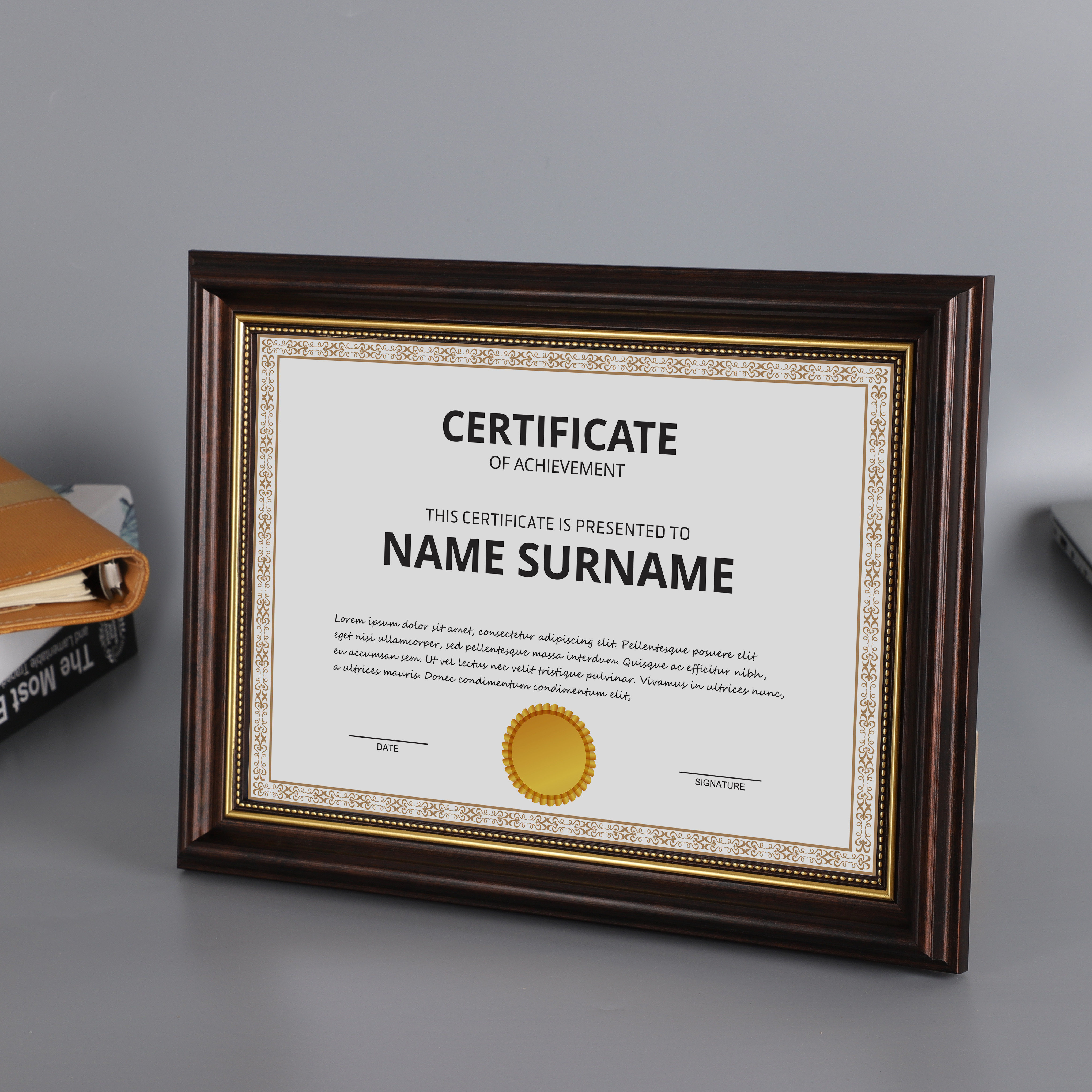 相框摆台复古授权荣誉证书奖状