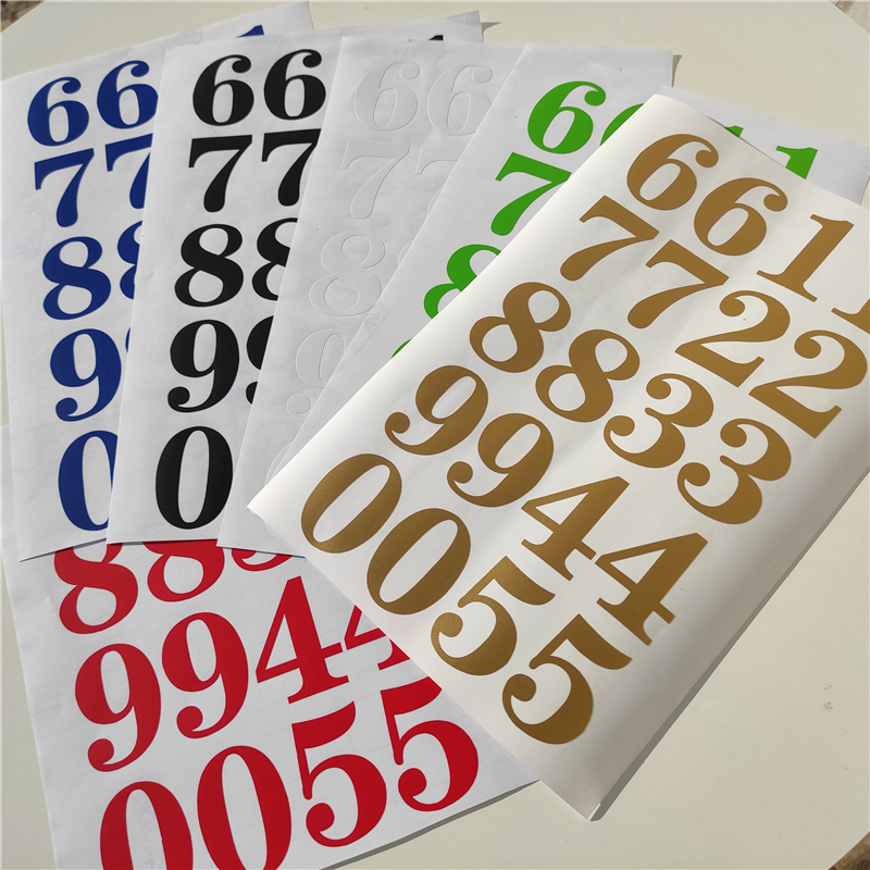 5cm桌子黑白色序号编码防水贴