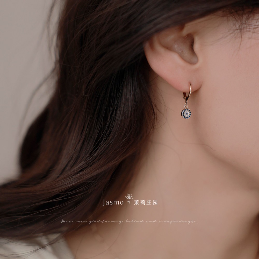 恶魔之眼Jasmo金色素圈耳扣女时尚百搭耳环简约小众感精致耳饰,饰品/流行首饰/时尚饰品新,耳环,淘宝优惠券,粉丝福利购,淘宝优惠卷