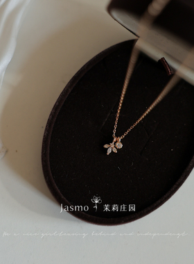设计轻奢三叶花项链女百搭