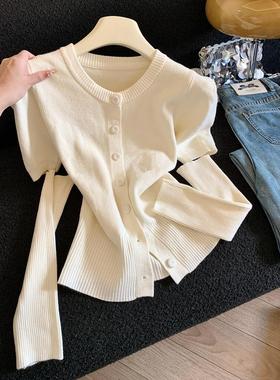 设计感小众针织开衫女秋冬时尚洋气减龄显瘦外搭独特上衣53139